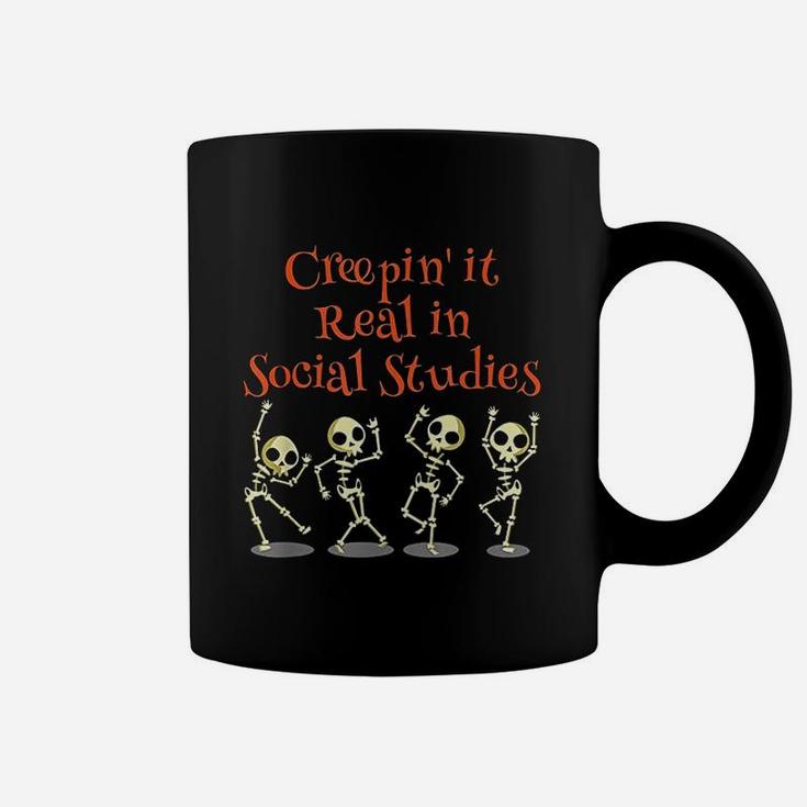 Social Studies Creeping It Real Halloween School Teacher Coffee Mug
