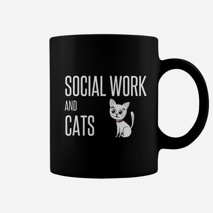 Social Worker Social Work And Cats Lover Dad Mom Owner Cute Coffee Mug