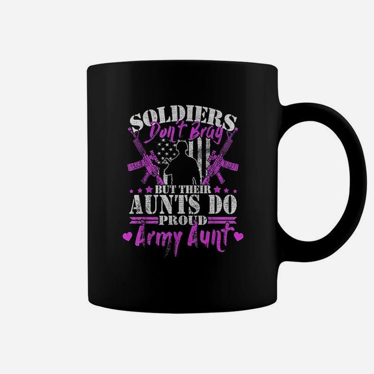 Soldiers Dont Brag Proud Army Aunt Military Auntie Gift Coffee Mug