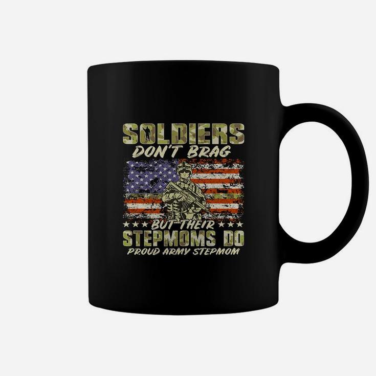 Soldiers Dont Brag Proud Army Stepmom Military Mother Gift Coffee Mug