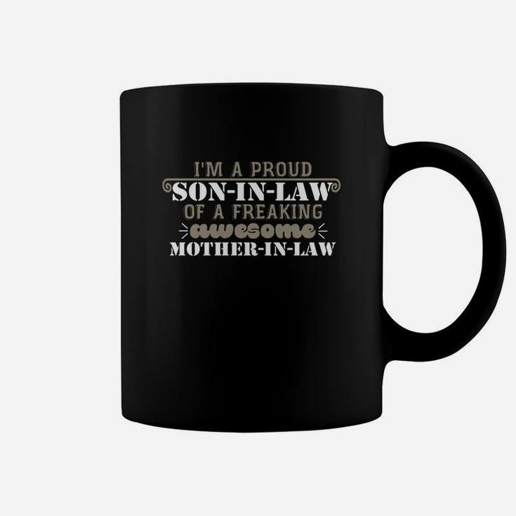 Soninlaw Im A Proud Soninlaw Of A Freaking Awesome Motherinlaw Coffee Mug