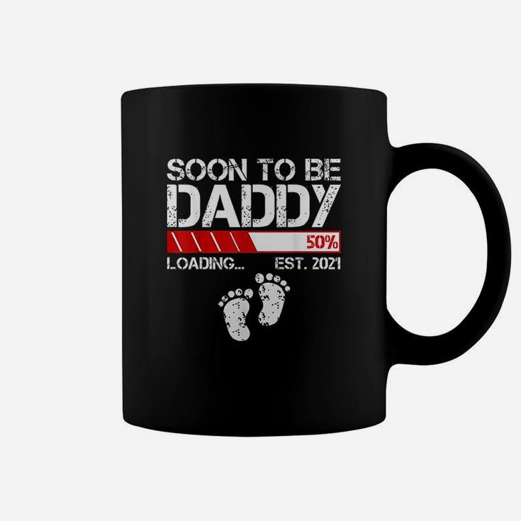 Soon To Be Daddy Est 2021 New Dad Vintage Gift Funny Daddy Coffee Mug