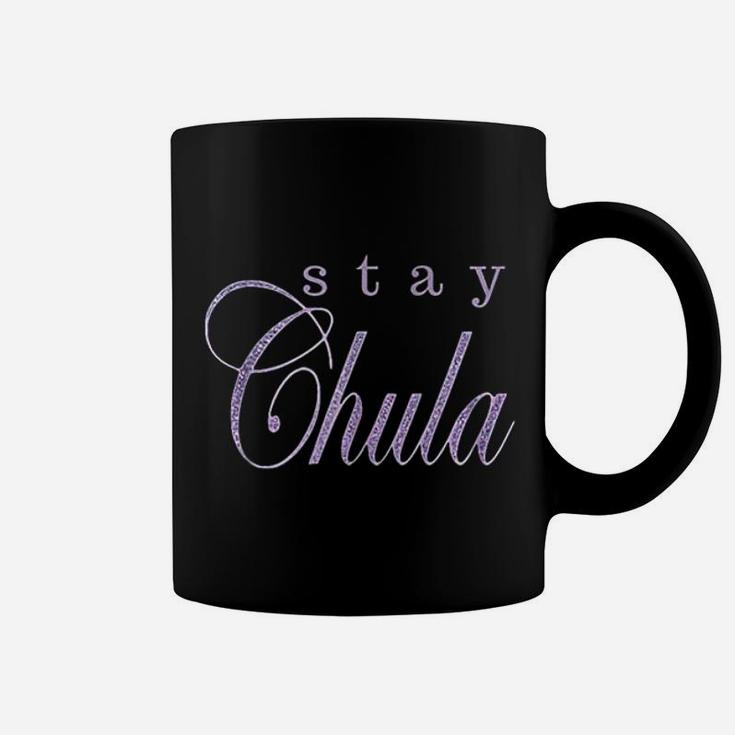 Spanish Language Stay Chula Purple Letters Latina Coffee Mug | Seseable