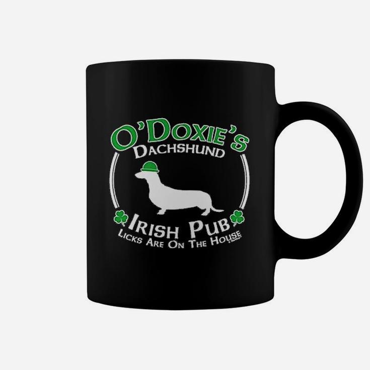 St Patricks Day Dog Dachshund Doxie Irish Pub Coffee Mug