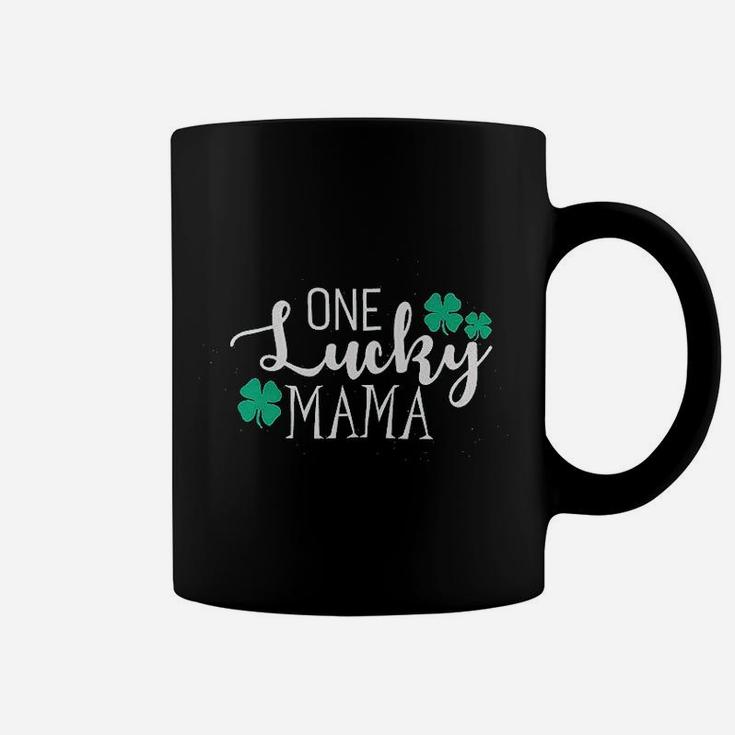 St Patricks Day One Lucky Mama Shamrock Coffee Mug
