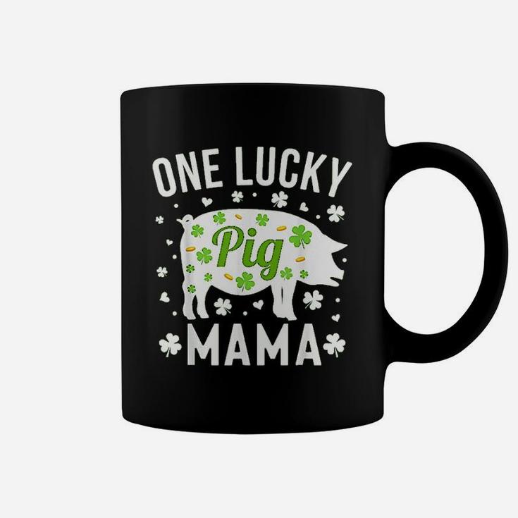 St Patricks Day Pig One Lucky Mama Mom Gift Coffee Mug
