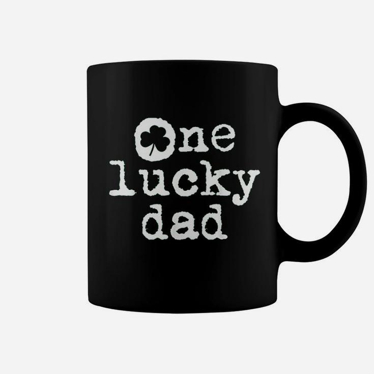St Patricks Day Shamrock Gift For New Daddy One Lucky Dad Coffee Mug