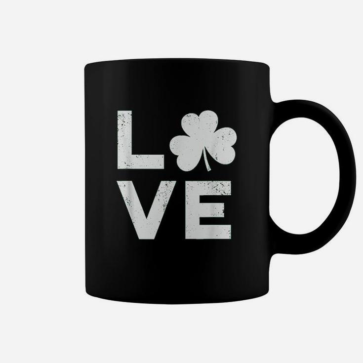 St Patricks Day Vintage Shamrock Love Irish Gift Coffee Mug