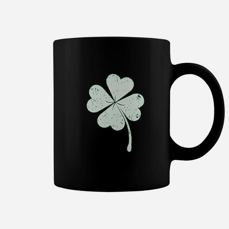 St Patricks Distressed Clover Lucky Charm Shamrock Coffee Mug