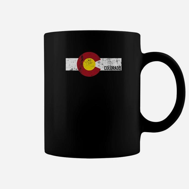 State Of Colorado Flag Vintage Retro Ski Fathers Day Gift Premium Coffee Mug