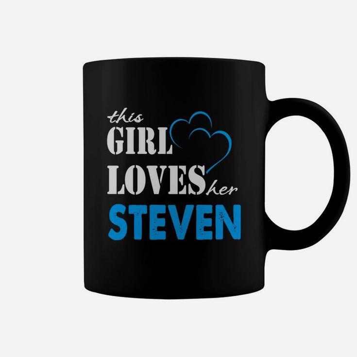 Steven This Girl Love Her Steven - Teeforsteven Coffee Mug