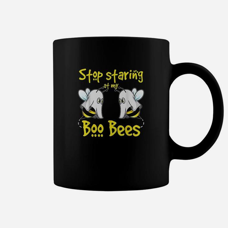 Stop Staring At My Boo Bees Funny Halloween Matching Couple Coffee Mug