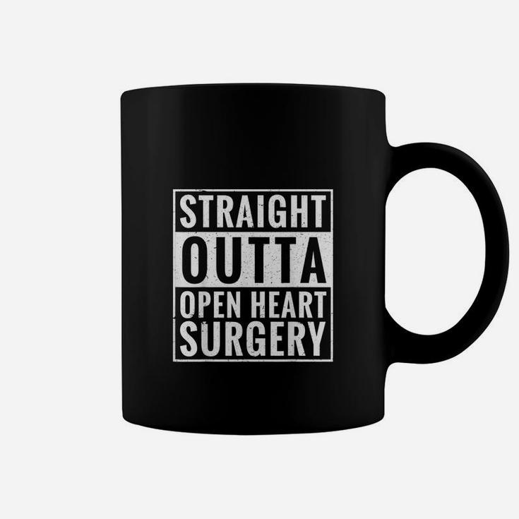 Straight Outta Open Heart Surgery Gifts Recovery Coffee Mug