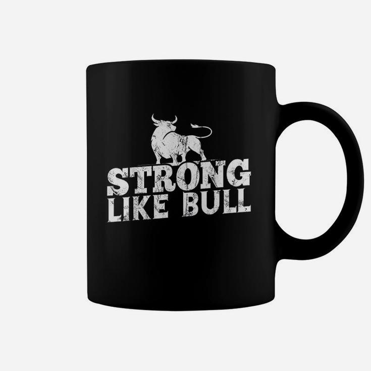 Strong Like A Bull Powerlifting Bodybuilding Coffee Mug