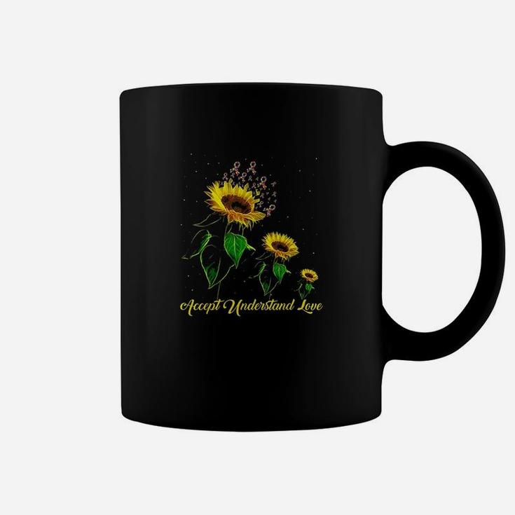 Sunflower Accept Understand Love Autism Awareness Month Gift Coffee Mug