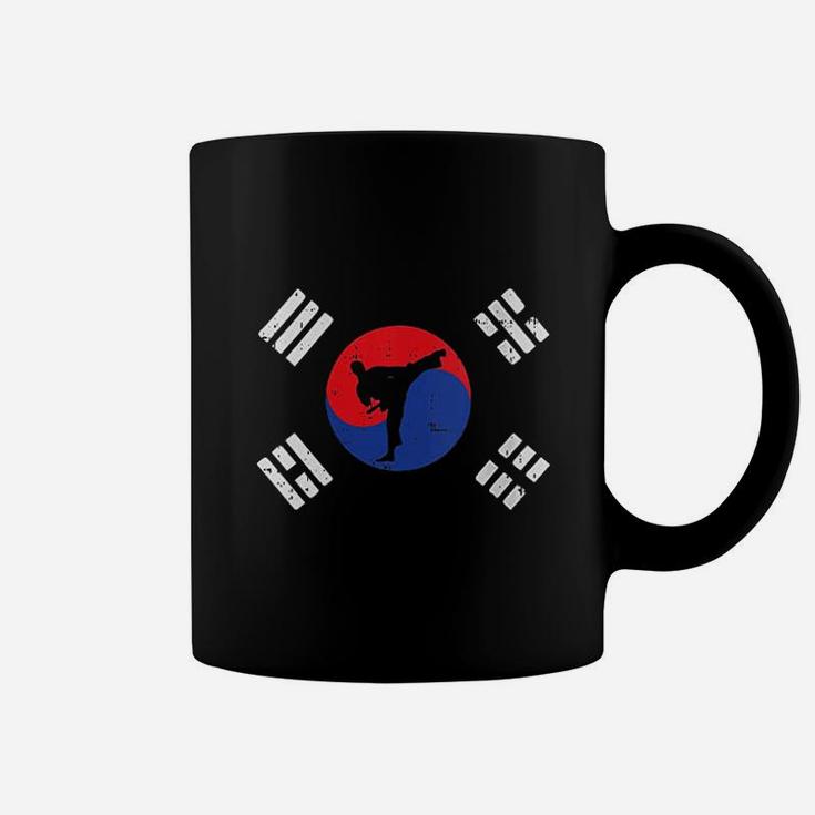Taekwondo South Korea Flag Vintage Korean Martial Arts Gift Coffee Mug