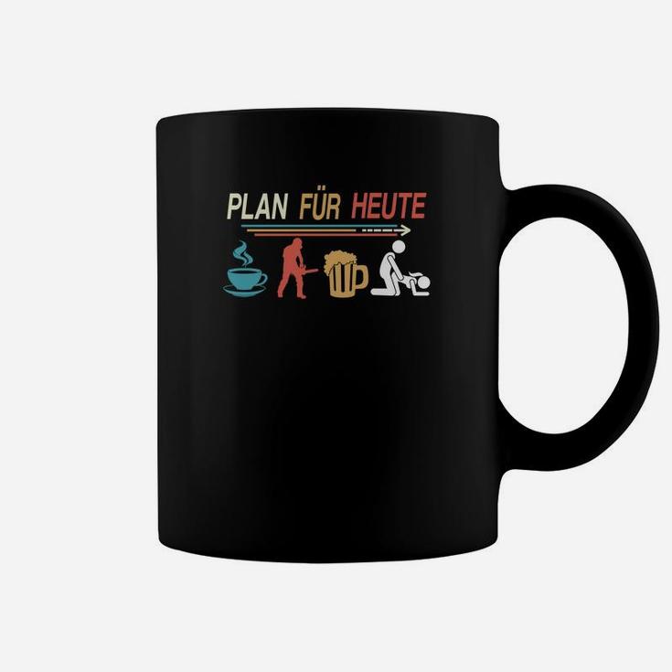 Täglicher Planer Humor Tassen: Kaffee, Sport, Musik, Entspannung