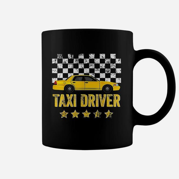 Taxi Cab Driver Vintage Checker Gift Coffee Mug