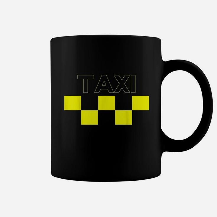 Taxi Checker Driver Yellow Professional Cab Never Sleep Coffee Mug