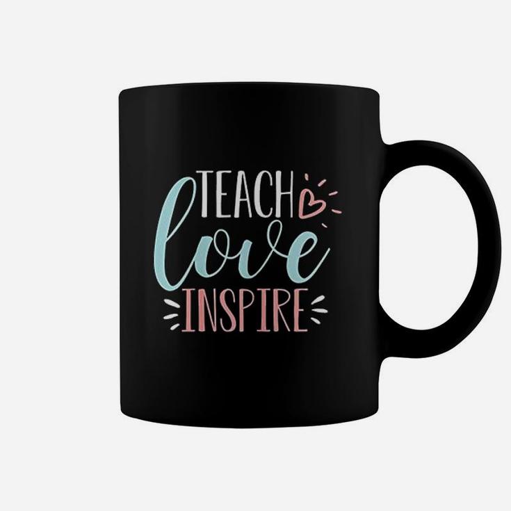 Teach Love Inspire Quote Cute Teacher Appreciation Gift Coffee Mug