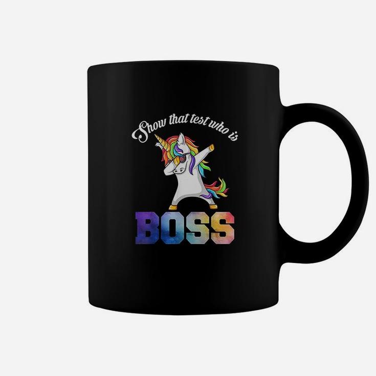 Teacher Motivational State Testing Who Is Boss Unicorn Coffee Mug