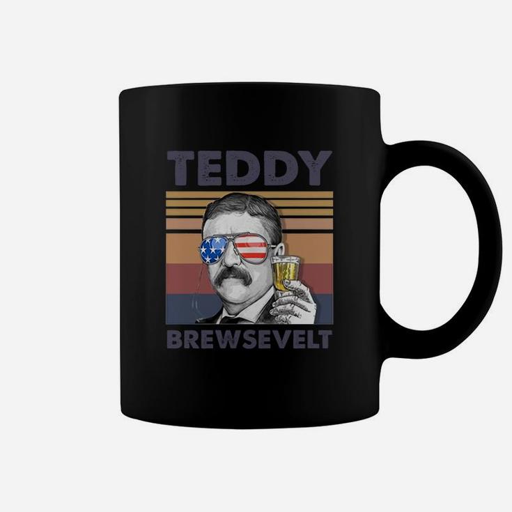 Teddy Brewsevelt Funny July 4th Gift Happy Fourth Of July Coffee Mug
