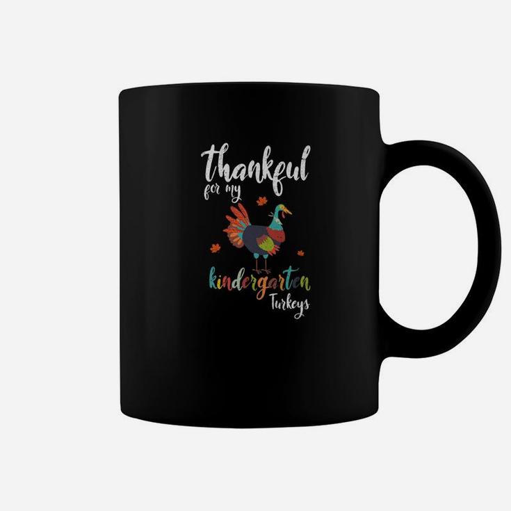 Thankful Kindergarten Turkeys Teacher Thanksgiving Coffee Mug