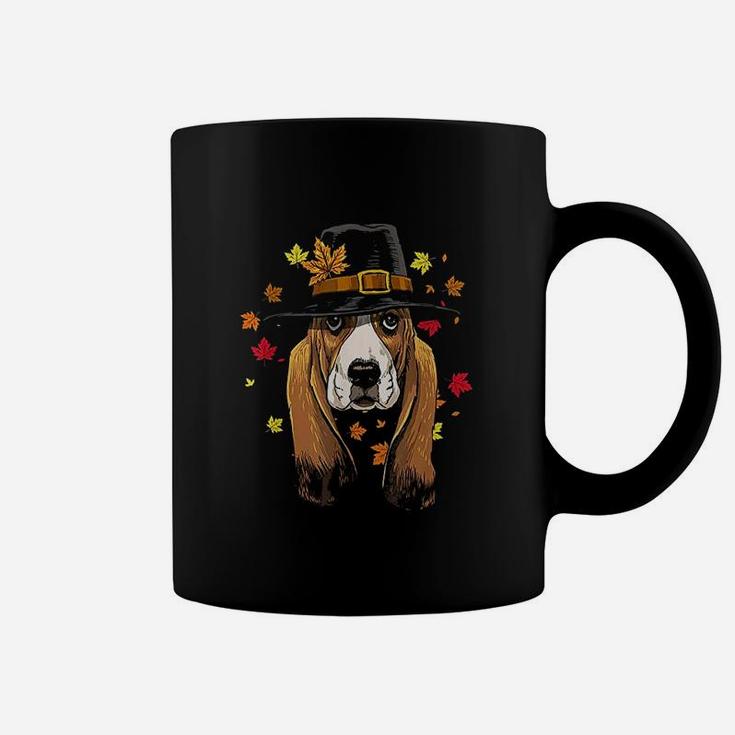 Thanksgiving Basset Hound Pilgrim Costume Coffee Mug