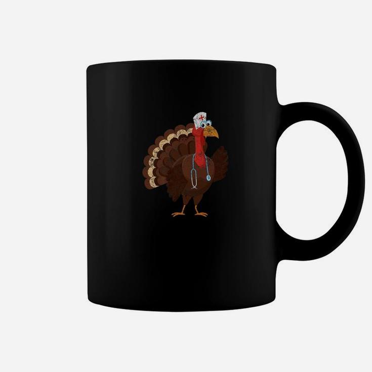 Thanksgiving Nurse Turkey Feast Day Food Distressed Coffee Mug