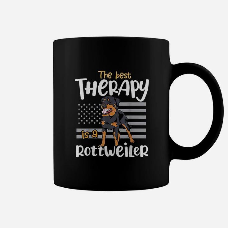 The Best Therapy Rottweiler Rottie Dog Mom Dad Funny Gift Coffee Mug