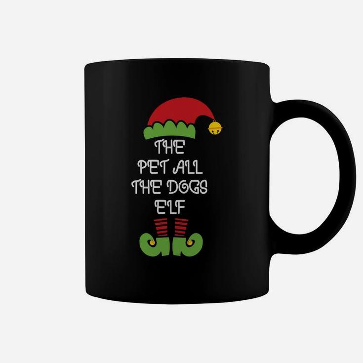 The Pet All The Dogs Elf Matching Family Christmas Coffee Mug