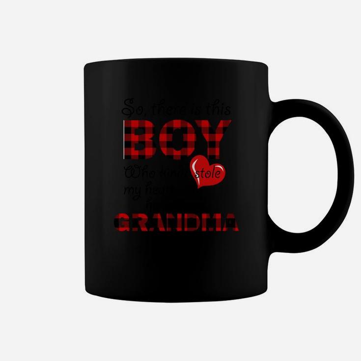 There Is This Boy Who Stole My Heart He Calls Me Grandma Coffee Mug