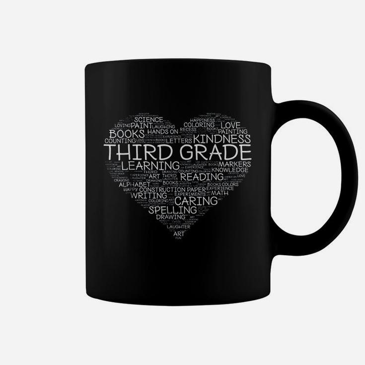 Third Grade Word Heart 3rd Grade Student Teacher Coffee Mug