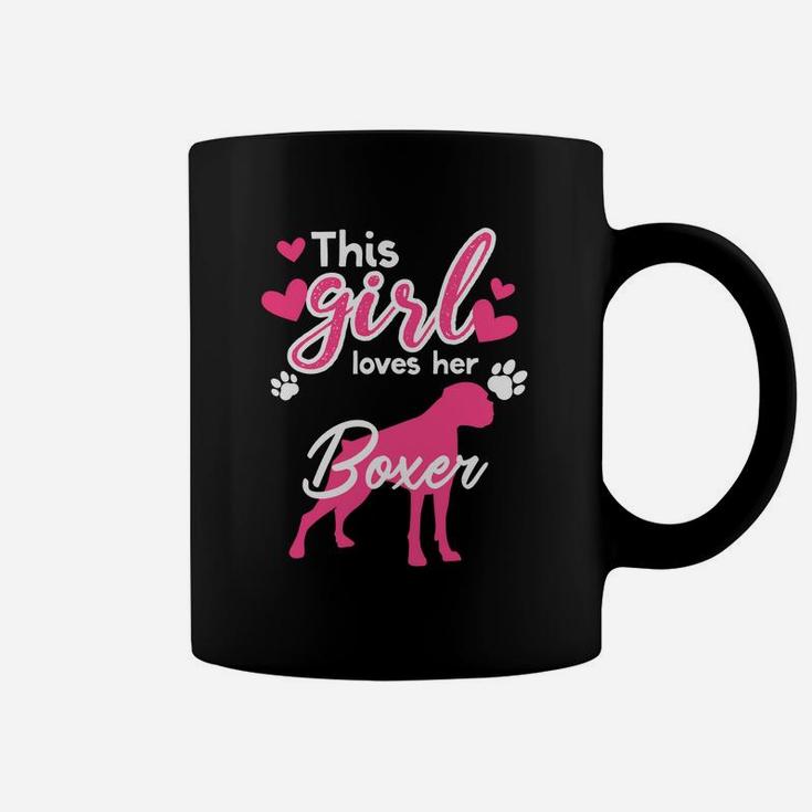 This Girl Loves Her Boxer Graphic Dog Love Coffee Mug