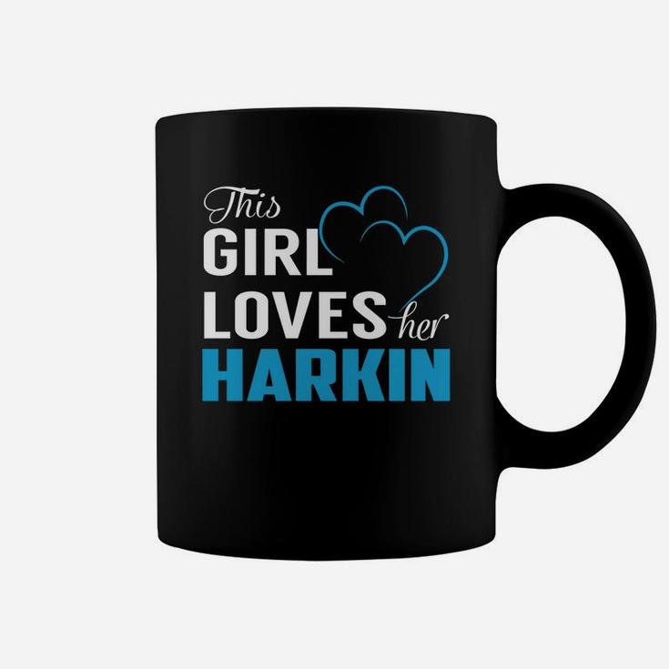 This Girl Loves Her Harkin Name Shirts Coffee Mug