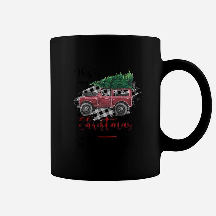 This Is My Christmas Movie Watching Shirt Red Car Christmas Tree Coffee Mug