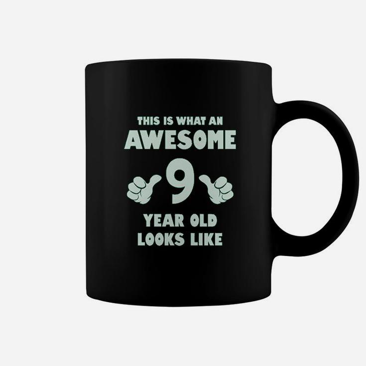 This Is What An Awesome 9 Year Old Looks Like Youth Kids Coffee Mug