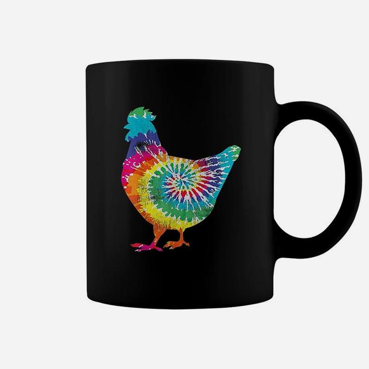 Tie Dye Chicken Gift For Hippy Farmer Hobby Farm Coffee Mug