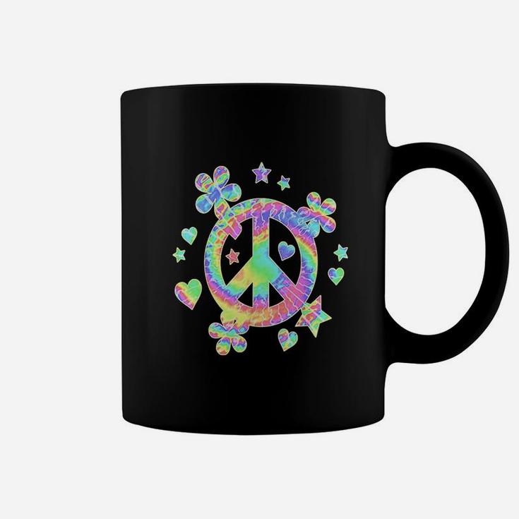 Tie Dye Peace Sign Cute Love Colorful Tye Dye Hippie Flowers Coffee Mug