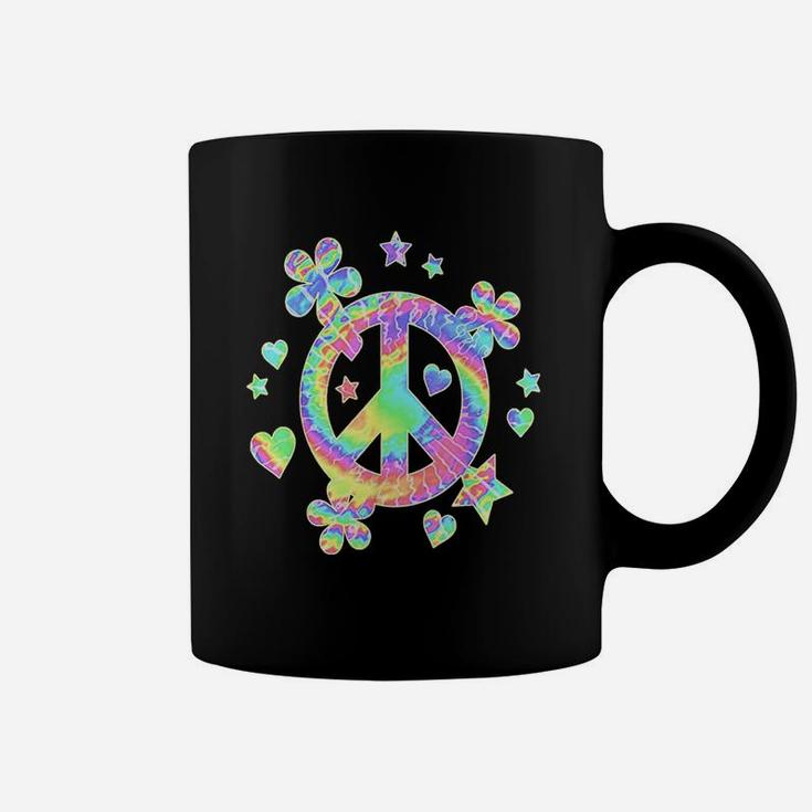Tie Dye Peace Sign Cute Love Colorful Tye Dye Hippie Flowers Coffee Mug