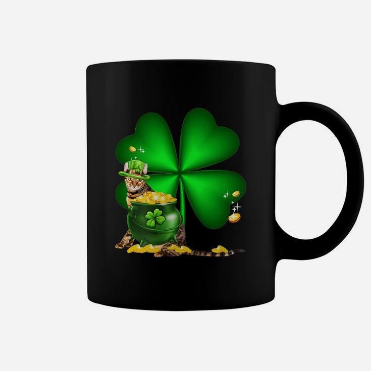 Toyger Shamrock St Patricks Day Irish Great Cat Lovers Coffee Mug