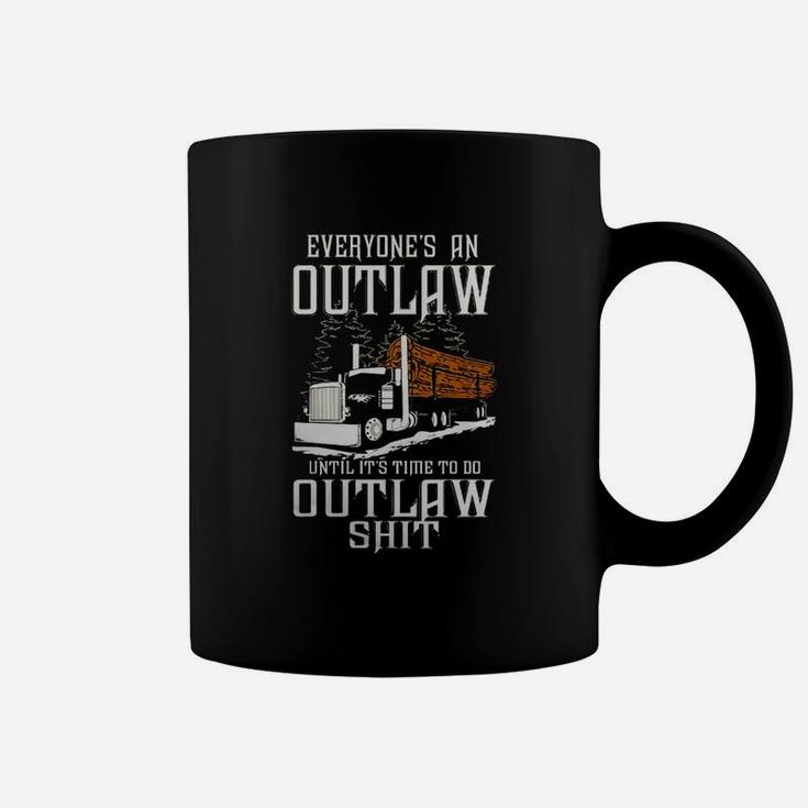 Truck Driver Log Hauler Outlaw Tshirts Coffee Mug