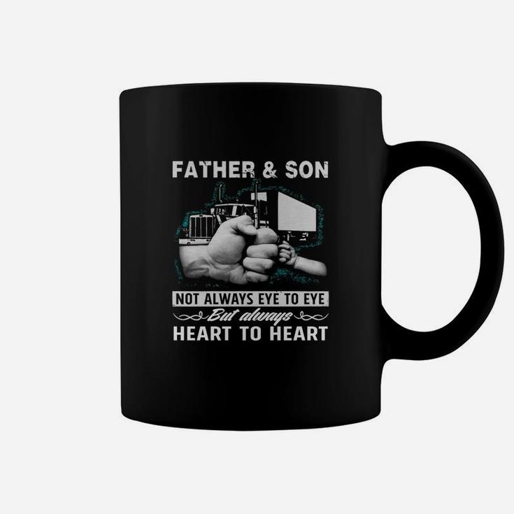 Trucker Dad And Son Frontside Coffee Mug