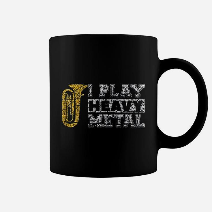 Tuba I Play Heavy Metal Band Distressed Funny Band Coffee Mug
