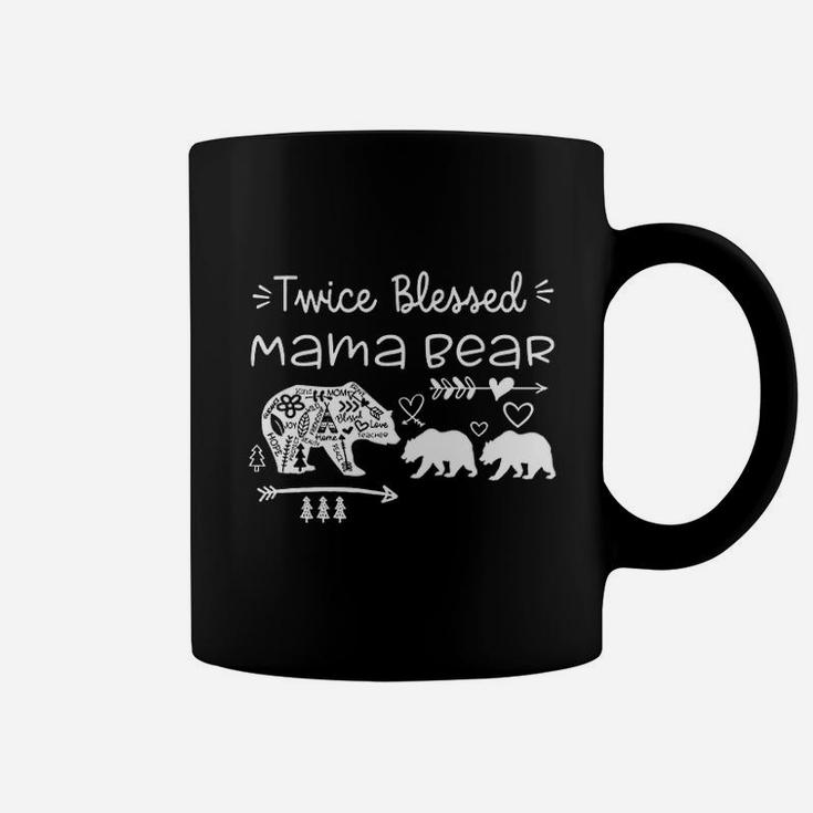 Twice Blessed Mama Bear Mother Of Two Or Twins Coffee Mug