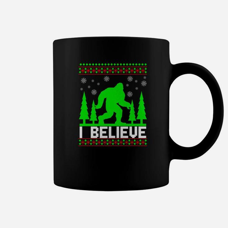 Ugly Christmas Bigfoot Believe Sasquatch Xmas Gift Coffee Mug