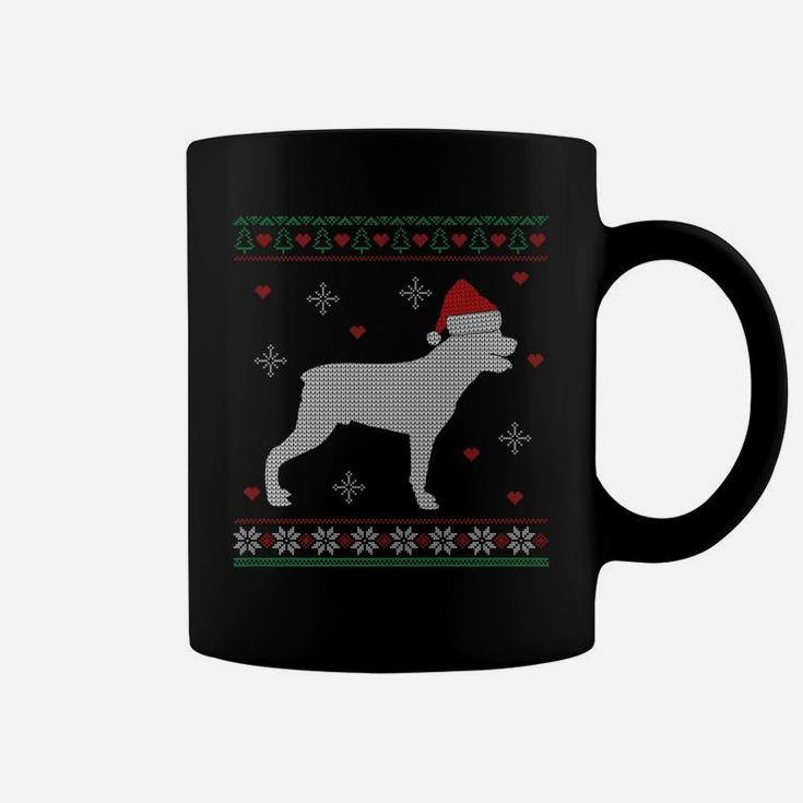 Ugly Christmas Rottweiler Funny Gift Dog Lover Coffee Mug