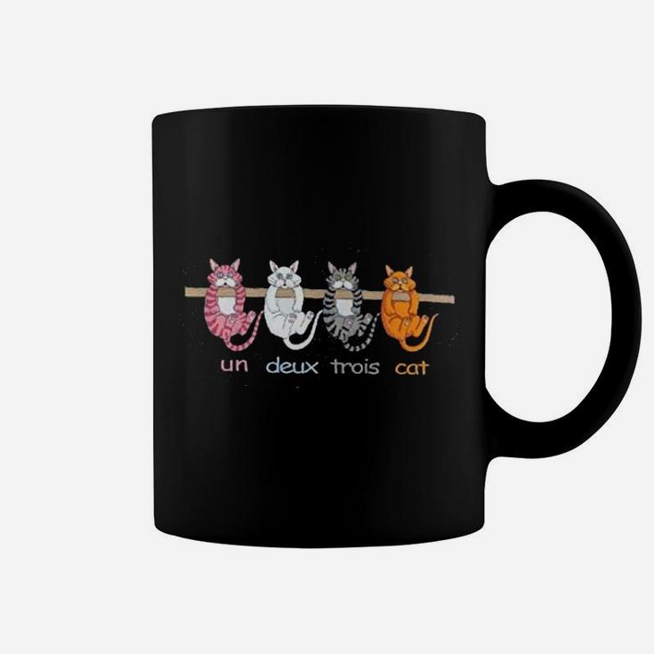 Un Deux Trois Cat Funny Coffee Mug