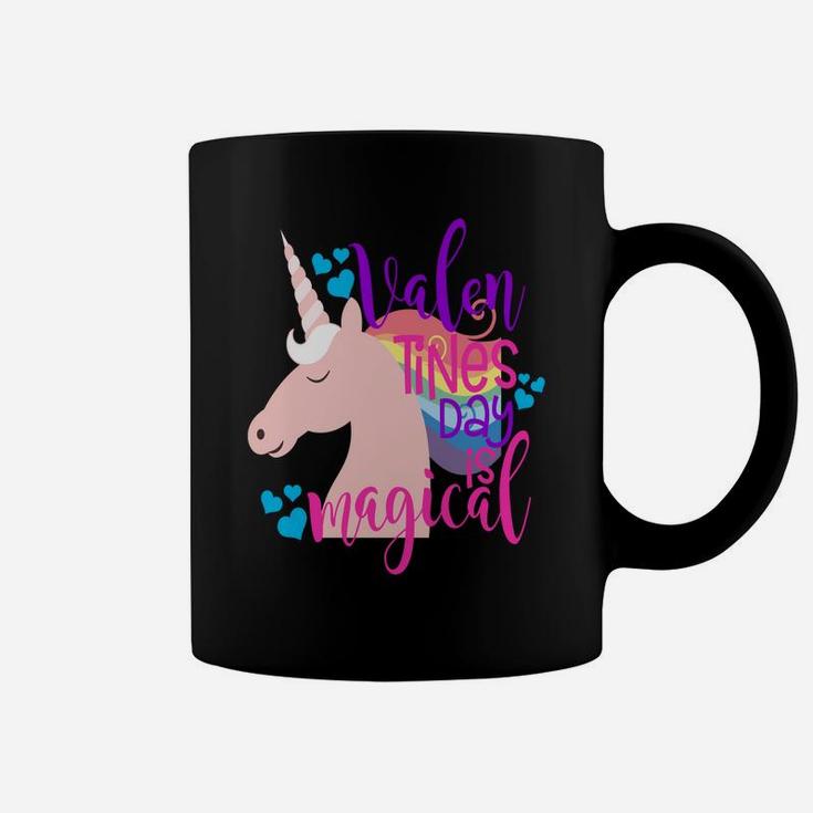 Unicorn Valentine Day Is Magical Cute Kids Teacher Mom Coffee Mug