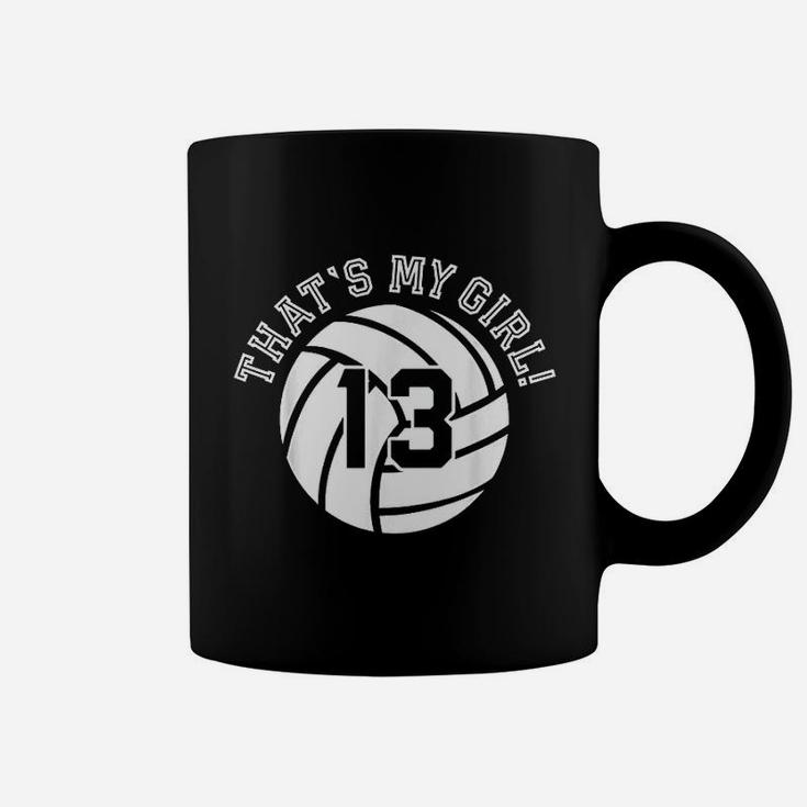 Unique Thats My Girl 13 Volleyball Player Coffee Mug